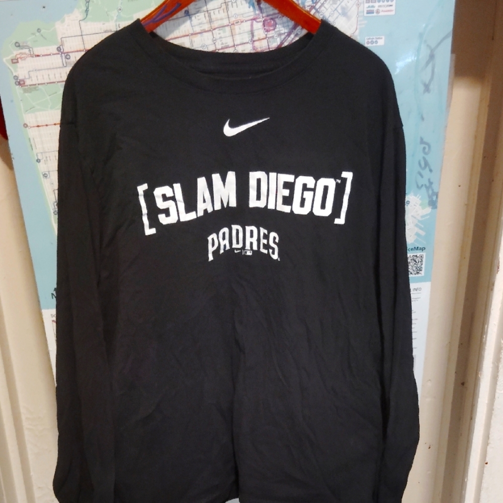 Nike Black Slam Diego Padres Long Sleeve Shirt